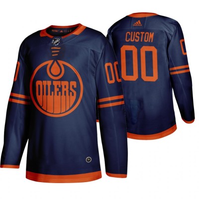 Edmonton Oilers Custom Blue 201920 Third Alternate Jersey